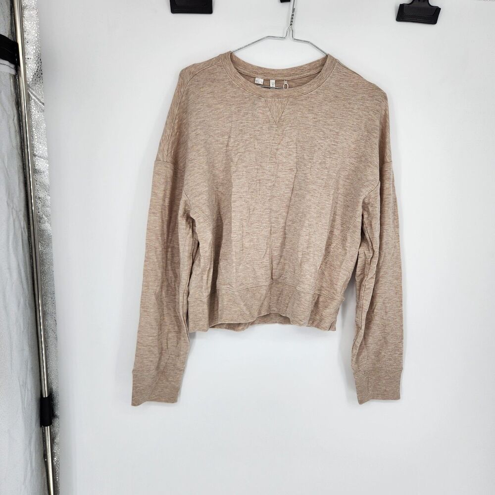 Travis‎ Mathew Women's Small Tan Cloud Terry Crewneck Sweater NTW